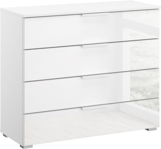 rauch Schubkastenkommode Sideboard Kommode Schubkastenkommode KOLUNA mit Glasfront (Breite 80 cm), Breite 93 cm mit 4 großen Schubladen für viel Stauraum MADE IN GERMANY