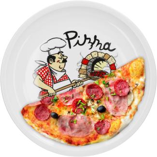 Van Well Pizzateller mit Küchenchef Dekor 30,5cm