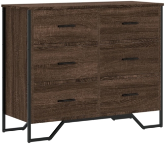 vidaXL Kommode Braun Eichen-Optik 91x35,5x74,5 cm Holzwerkstoff 3295306