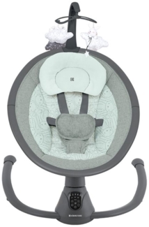 Kikkaboo elektrische Babywippe Twiddle, Schaukelfunktion, Fernbedienung, Timer dunkelgrün