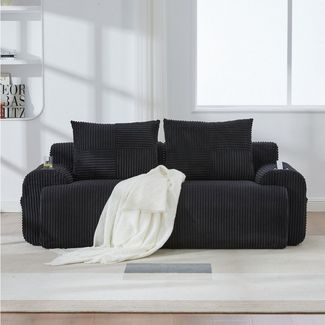 OKWISH Sofa Loungesofa, mit seitlicher Aufbewahrungstasche – Frei kombinierbares, vakuumverpacktes Sofa mit Getränkehalter, Kindersofa