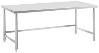 Royal Catering Arbeitstisch 200x90 cm Gastro Edelstahl Edelstahltisch Zerlegetisch 100 kg