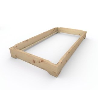 Stapelbett Holzbett (Zirbe) "Gäste-Edi" 100 x 200 cm 23 cm Zirbenbett Gästebett