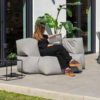 HOME DELUXE 'HEAVEN' Outdoor Sitzsack, Polyester beige, 76 x 152 x 100 cm