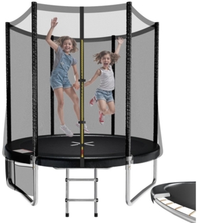 HOMALL Gartentrampolin Kinder-Trampolin für den Außenbereich mit Sicherheitsnetz, Ø 183 cm, (Mit Sicherheitsnetz, Leiter und Schuhnetz, Größe 183/228/305/427 cm)
