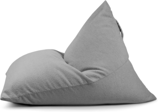 Sitzsack ‘Razz‘, Bezugstoff - Teddy, 100% Polyester, White Grey, 90x130x110 cm.