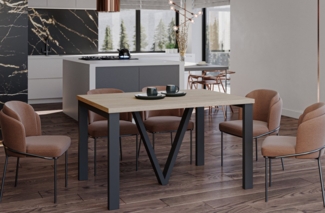 Endo-Moebel Esstisch Titan XXL 130-405 cm, Metallgestell, ausziehbar, 400cm Esstisch XXL 14 Personen riesiger Tisch 4m