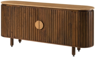 Massivmoebel24 Sideboard (Mango 180 x 40 x 80 braun geölt KYOTO #112)