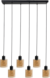 Hängeleuchte 6-flammig KITARE Glas Beige