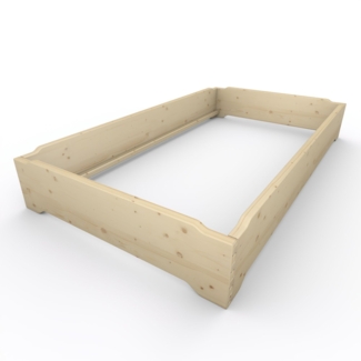 Stapelbett Holzbett (Fichte) "Gäste-Edi" 120 x 220cm 33cm Gästebett Jugendbett