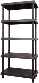 Dmora Goshenita Outdoor-Garderobe, Outdoor-Regal, Mehrzweckschrank mit 3 Regalen, 100 % Made in Italy, Anthrazit, 82 x 40 x 165 cm
