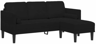 vidaXL Sofa Set Schwarz 173 x 131 x 67 cm Samt 42001931