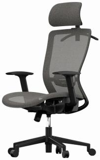 FLEXISPOT Bürostuhl Ergonomischer Büro-/Home-Office-Stuhl OC3 (mit verstellbaren Armlehnen, Kopfstütze und Lordosenstütze), S-förmige Rückenlehne, bis 136 kg, 90°-130°, Chefsessel Stuhl