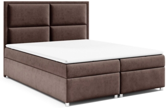 Best for Home Boxspringbett mit Bettkasten Trinity K11 Bonell-Matratze inkl. 7 cm Topper (Polsterbett Doppelbett Boxbett mit gepolstertes Kopfteil, versch. Größen, 140x200 160x200 180x200 200x200 cm), Handwerksqualität