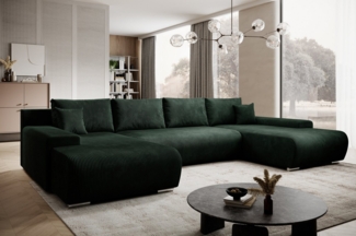 PROMETO Möbel Ecksofa Credo Ecksofa U-Form, mit Schlaffunktion und Bettkasten, U-Form Couch