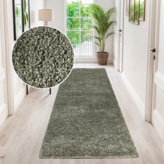 my home Läufer Viva, rechteckig, Höhe: 45 mm, Läufer, Brücke, Uni-Farben, einfarbig, besonders weich und kuschelig