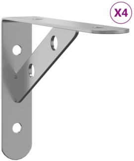 vidaXL Regalträger 4 Stk. 15x2,5x11,5 cm Silbern Edelstahl 30296