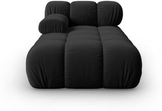 Micadoni Recamiere Bellis Links Samtstoff Riviera Schwarz