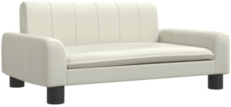 vidaxl Kindersofa 70 x 45 x 30 cm Kunstleder, Creme