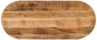 vidaXL Tischplatte 100x50x2,5 cm Oval Raues Massives Mangoholz 370106