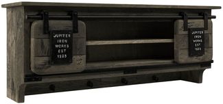 Wandgarderobe Mango 115 x 30 x 45 grau lackiert RAILWAY #259