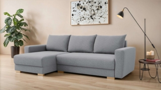 INOSIGN Ecksofa MAGHERA universell Schlafsofa mit Bettkasten, Maße B/T/H: 255/142/84cm, L-Form mit Recamiere rechts oder links montierbar, hoher Sitzkomfort