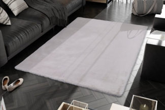 OCI DIE TEPPICHMARKE Hochflor-Teppich ROCKY SOFT, rechteckig, Höhe: 35 mm, Kunstfell, weich, kuschelig, maschinell gewebt, Kaninchen Haptik