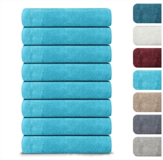 BARBONS Handtücher Set – 8-tlg Handtuch Set 50x100 cm für Badezimmer, Gäste & Alltag, (8-St), Walkfrottee, 100% Baumwolle, saugstark, weich