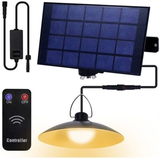 Sunicol LED Außen-Deckenleuchte Outdoor Vintage LED Solar Pendelleuchte,mit 1/2/3/4 Kopf,Wandhalterung, Tageslichtweiß, Fernbedienung, IP65 Wasserdicht, für Laden Hof Garage Veranda
