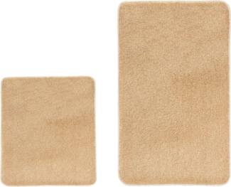 Kleine Wolke Badematte RELAX, Höhe 30 mm, rutschhemmend beschichtet, fußbodenheizungsgeeignet, Polyacryl, rechteckig, 2er-Set 55x65 cm / 70x120 cm, Badteppich, Uni Farben, rechteckig, rund & als Set erhältlich