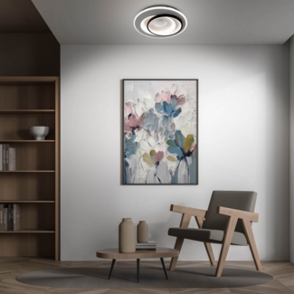 näve LED Deckenleuchte Malea, CCT - über Fernbedienung, Dimmfunktion, Memoryfunktion, Nachtlichtfunktion, dimmbar über Fernbedienung, mehrere Helligkeitsstufen, LED wechselbar, warmweiß - kaltweiß, dimmbar per Fernbedienung, CCT, Memory, Nachtlicht, D:...
