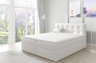 Boxspringbett OVIEDO 120x200 cm Kunstleder Weiss
