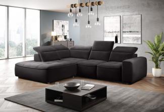 Stylefy Colton L Ecksofa Struktur JAZZ Graphit Links