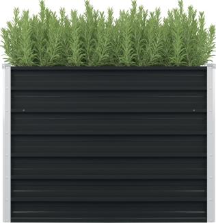 vidaXL Hochbeet Anthrazit 100 x 100 x 77 cm Verzinkter Stahl 45725