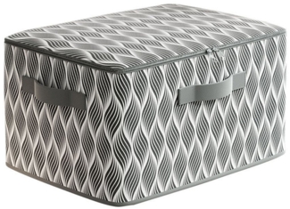 Coonoor Aufbewahrungsbox Wäscheaufbewahrungsbox mit Deckel, faltbare Aufbewahrungsbox, Reißverschluss-Aufbewahrungsbox, Aufbewahrungsbox mit Blattmuster