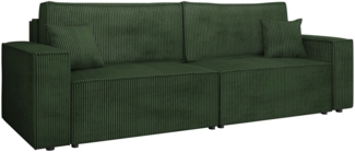 Schlafsofa Kobaro Cord mit 2 Bettkästen und Schlaffunktion (Farbe: Poso 14)