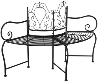 vidaXL Baumbank, Stahl Schwarz, 150 x 63,5 x 95 cm