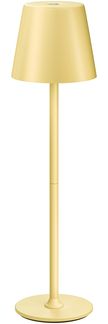 UPXNBOR LED Tischlampe Kabellos, Dimmbare Nachttischlampe Touch, Akku Tischleuchte Kabellos, Indoor Outdoor Tischlampe Akku, 3-stufig Warmlicht, IP54 Wasserdicht, Vollmetallgehäuse, Gelb