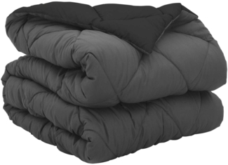 vidaXL Ganzjahresbettdecke Schwarz und Anthrazit 200x135 cm 42025596