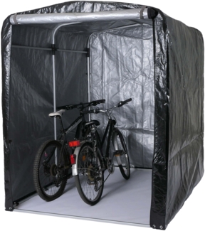 Fahrradgarage HWC-N61, Foliengarage Aufbewahrungsgarage Garagenzelt, Alu UV-Schutz wasserfest, 201 x 157 x 201 cm ~ anthrazit