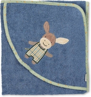 Sterntaler® Badetücher Kapuzenbadetuch 100 x 100 cm Emmilius, 100 % Baumwolle (1-St), Handtuch zum Baden - Badetuch 100x100 Esel Emmily in Dunkelrot - Kuscheliges Kapuzenhandtuch aus Frottee in Hellrot mit Stickmotiv Esel - Handtuch Kinder mit applizie...