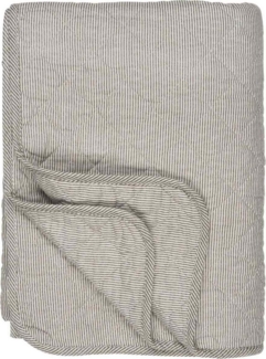 Ib Laursen - Decke Quilt Tagesdecke Gestreift Grau Weiß 180x130cm 0788-45