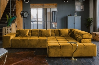 KAWOLA Ecksofa NEVADA, Couch L-Form rechts oder links, mit oder ohne Sitzvorzug Velvet