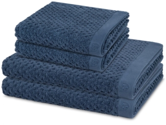 Ross Harmony 4 tlg. Frottier-Set - 2 X Handtuch (50 X 100cm), 2 X Duschtuch (70 X 140cm) - 520 - Denim