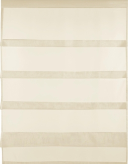 Transparente Bistrogardine Raffoptik mit Stangendurchzug in Voile, schlicht und modern in vielen verschiedenen Farben erhältlich (80x110 cm / beige - nude)