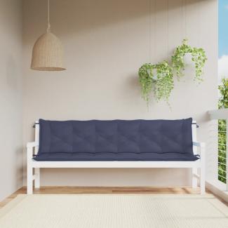 vidaXL Gartenbank-Auflagen 2 Stk. Marineblau 200x50x7 cm Oxford-Gewebe 379127