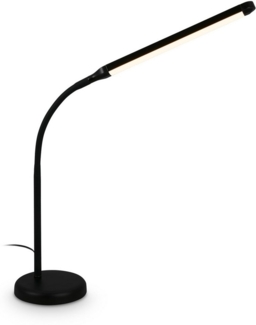 BRILONER - LED Schreibtischlampe mit Touch, dimmbar, schwenkbar, warmweiß, Tischlampe, Lampe, Nachttischlampe, Tischleuchte, Deko, Bürolampe, Leselampe Bett, Leselicht, 13x72,5 cm, Schwarz
