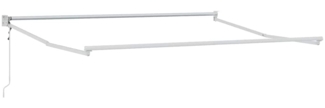 vidaXL Einziehbare Markise Weiß 350 x 250 cm Aluminium 362022