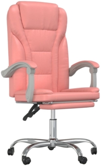 vidaXL Bürostuhl mit Liegefunktion Rosa Kunstleder [349701]
