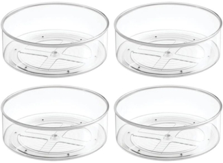 4er Set Drehbares Ordnungssystem Drehteller mDesign Transparent